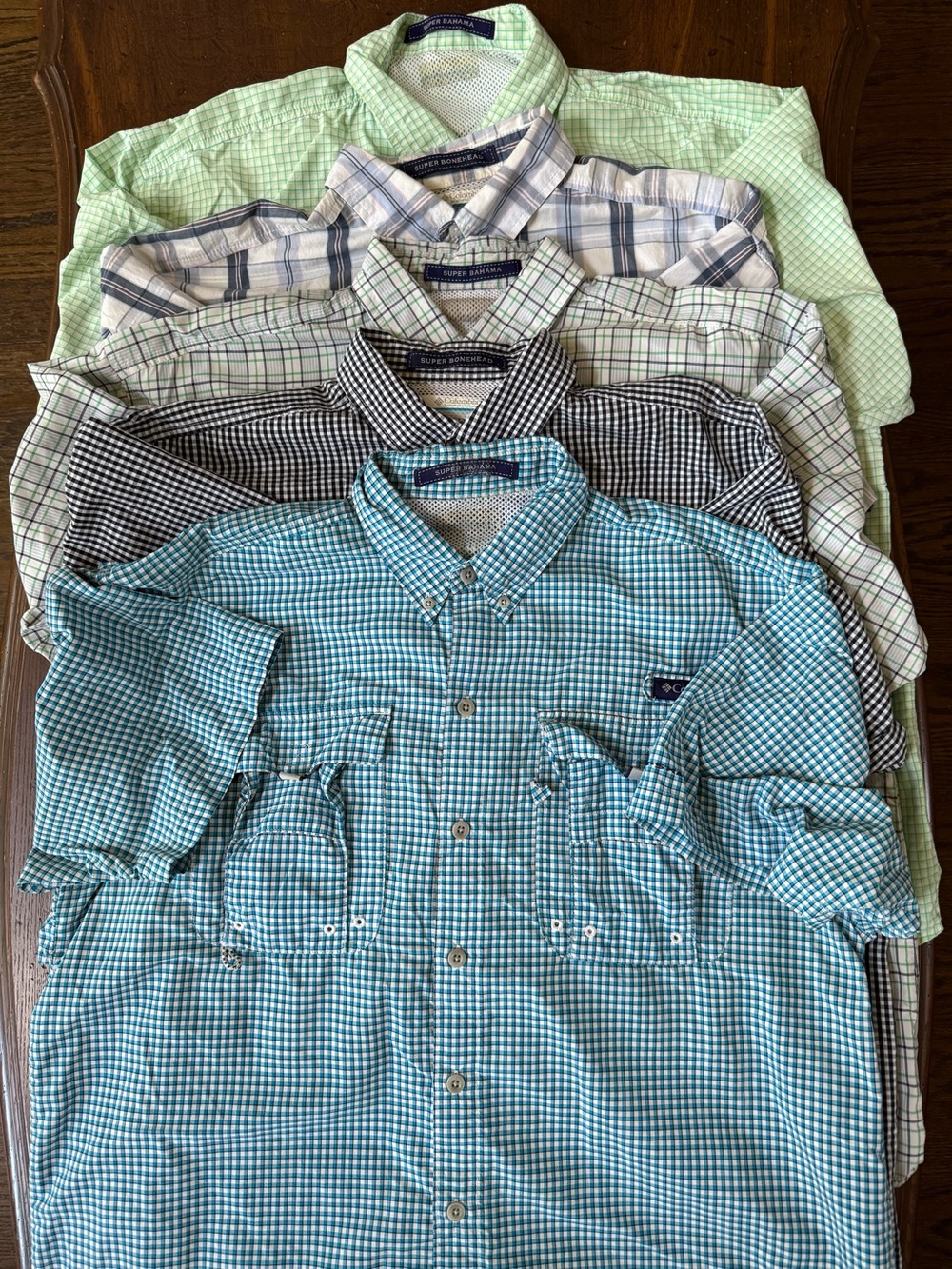 Columbia PFG Men’s Short-Sleeve Button-Down Fishing Shirts Lot of 5